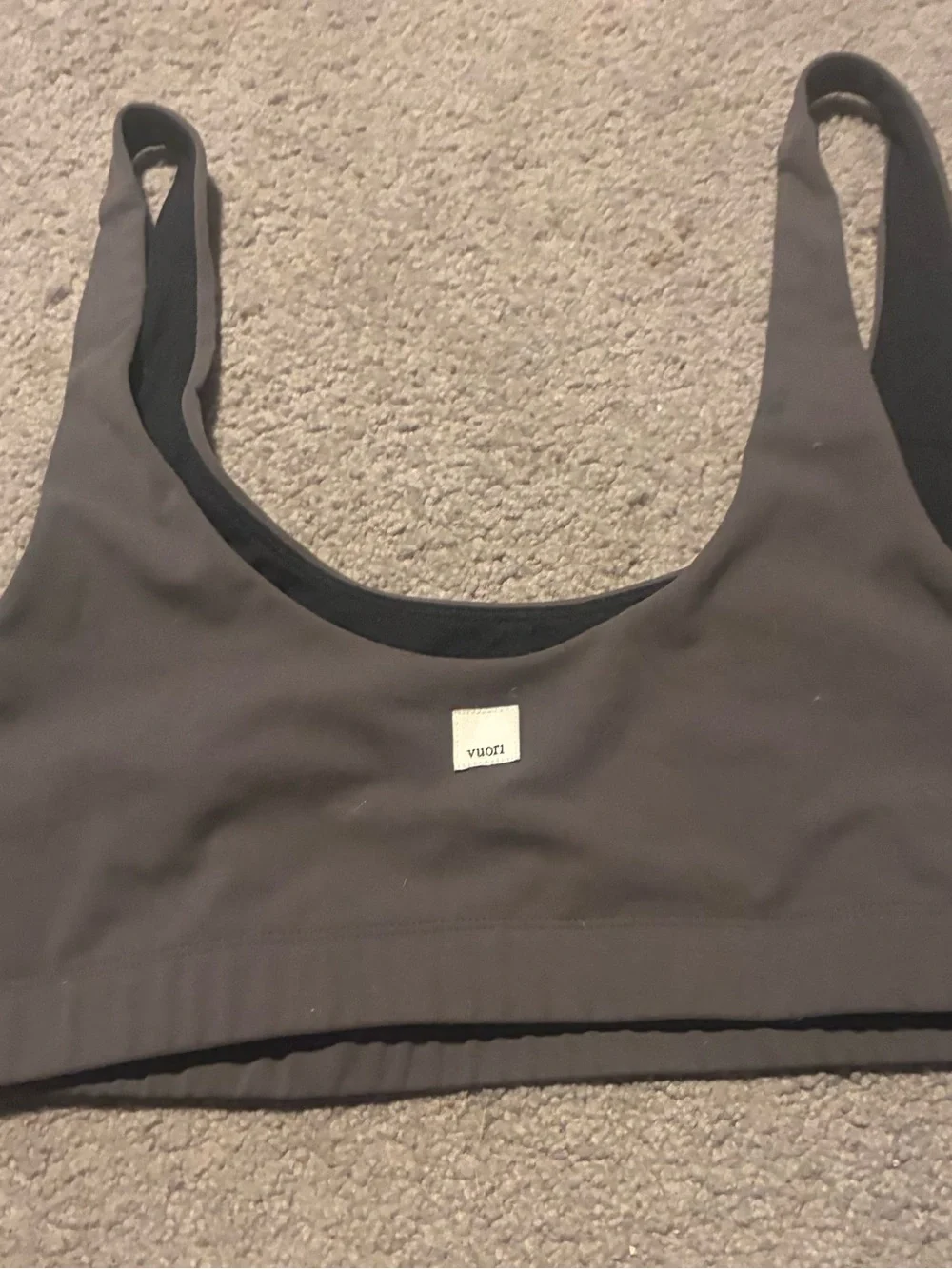 Women’s Scoop Neck Sports Bra xl Olive Green Vuori